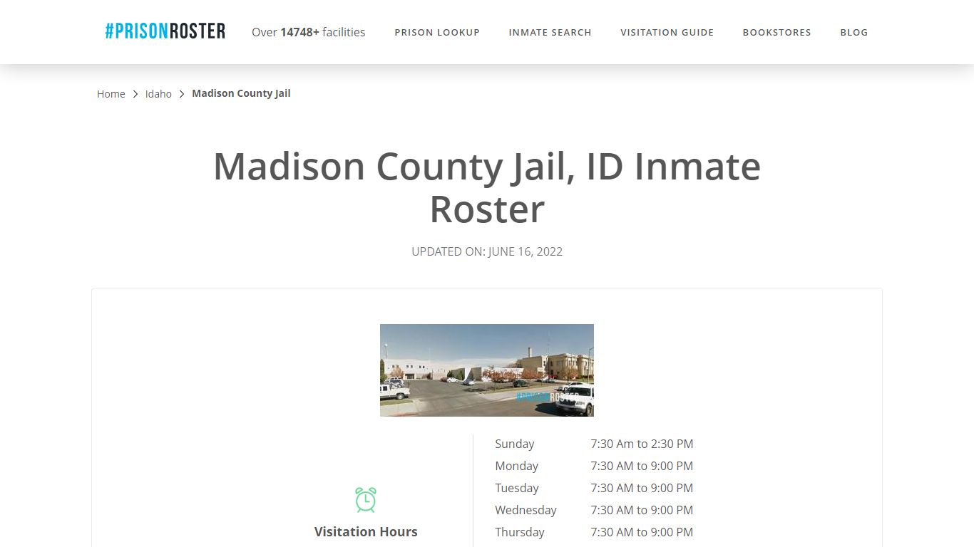 Madison County Jail, ID Inmate Roster